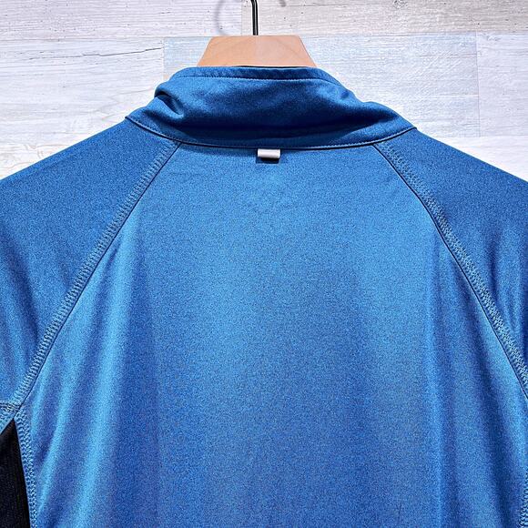 Roots Canada 1/4 Zip Performance Jersey Tech Pullover Blue Black Womens XL - Picture 5 of 8